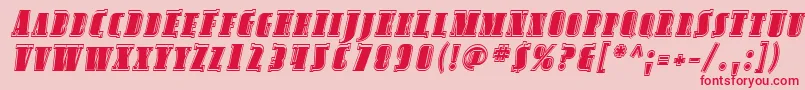 SfavondalescinlineItalic Font – Red Fonts on Pink Background