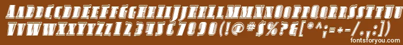 SfavondalescinlineItalic Font – White Fonts on Brown Background