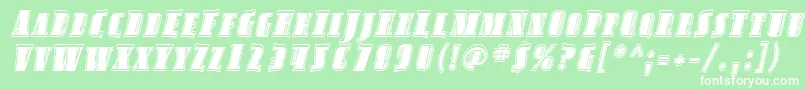 SfavondalescinlineItalic Font – White Fonts on Green Background