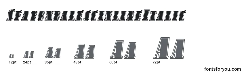 Размеры шрифта SfavondalescinlineItalic