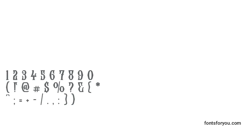 Шрифт Wolverhamptonc – алфавит, цифры, специальные символы