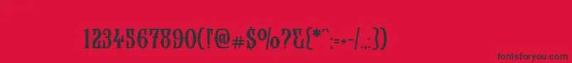 Wolverhamptonc Font – Black Fonts on Red Background