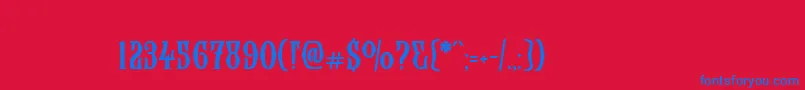 Wolverhamptonc Font – Blue Fonts on Red Background