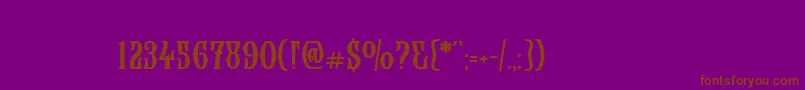 Wolverhamptonc Font – Brown Fonts on Purple Background