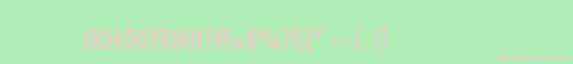 Wolverhamptonc Font – Pink Fonts on Green Background