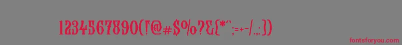 Wolverhamptonc Font – Red Fonts on Gray Background