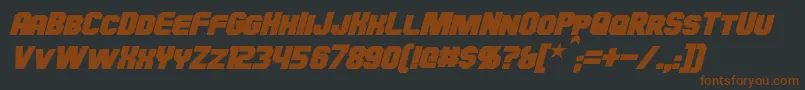 Шрифт HauserBoldItalic – коричневые шрифты на чёрном фоне