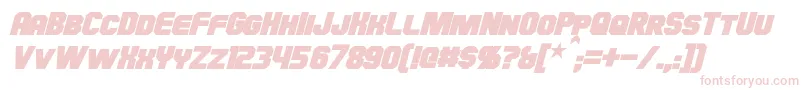 HauserBoldItalic Font – Pink Fonts on White Background