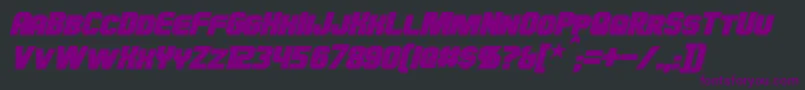 HauserBoldItalic Font – Purple Fonts on Black Background