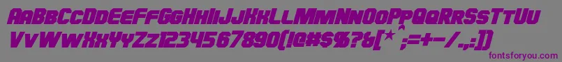 HauserBoldItalic Font – Purple Fonts on Gray Background