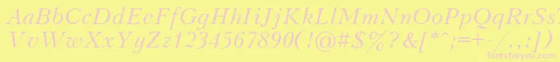 Kudri2 Font – Pink Fonts on Yellow Background