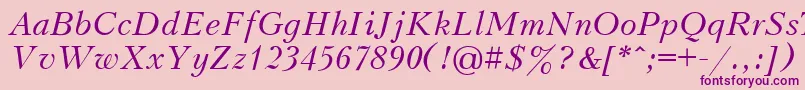 Kudri2-Schriftart – Violette Schriften auf rosa Hintergrund