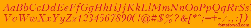 Kudri2 Font – Red Fonts on Orange Background