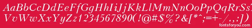 フォントKudri2 – 赤い背景に白い文字