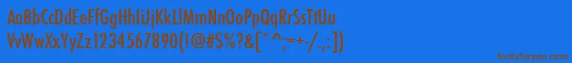 Police StFunctionCondensed – polices brunes sur fond bleu