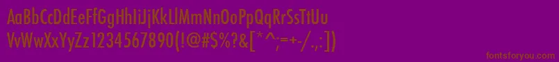 Шрифт StFunctionCondensed – коричневые шрифты на фиолетовом фоне