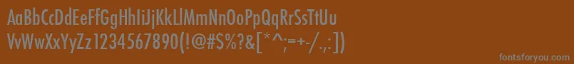 フォントStFunctionCondensed – 茶色の背景に灰色の文字