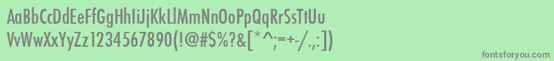 フォントStFunctionCondensed – 緑の背景に灰色の文字