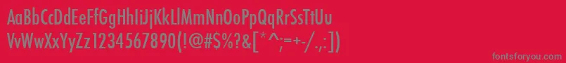 Czcionka StFunctionCondensed – szare czcionki na czerwonym tle