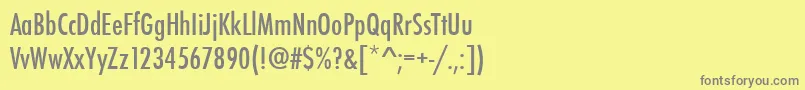 Czcionka StFunctionCondensed – szare czcionki na żółtym tle