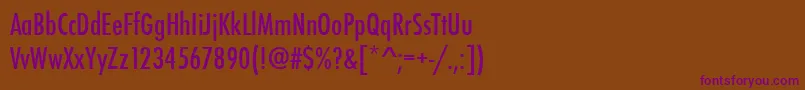 Шрифт StFunctionCondensed – фиолетовые шрифты на коричневом фоне