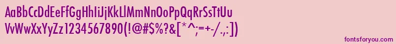 Шрифт StFunctionCondensed – фиолетовые шрифты на розовом фоне
