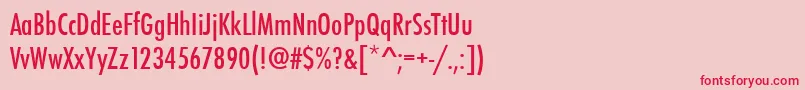 Шрифт StFunctionCondensed – красные шрифты на розовом фоне