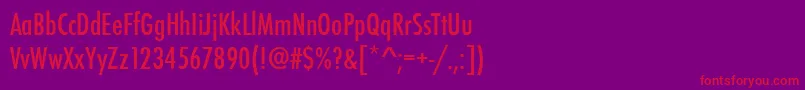 Шрифт StFunctionCondensed – красные шрифты на фиолетовом фоне
