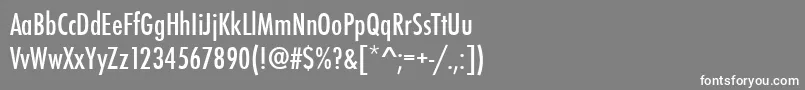 フォントStFunctionCondensed – 灰色の背景に白い文字