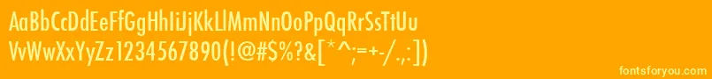 StFunctionCondensed Font – Yellow Fonts on Orange Background