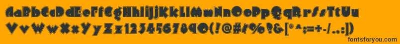 Arbuckleinlinenf Font – Black Fonts on Orange Background