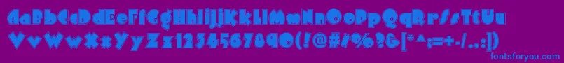 Arbuckleinlinenf Font – Blue Fonts on Purple Background