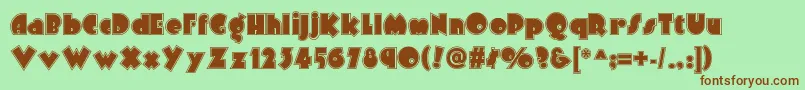 Arbuckleinlinenf Font – Brown Fonts on Green Background