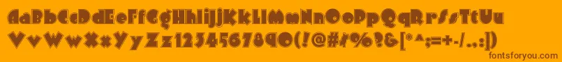 Arbuckleinlinenf Font – Brown Fonts on Orange Background