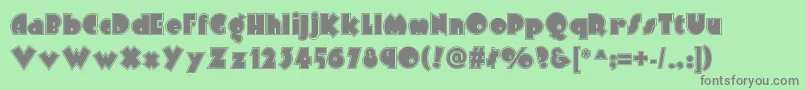 Arbuckleinlinenf Font – Gray Fonts on Green Background
