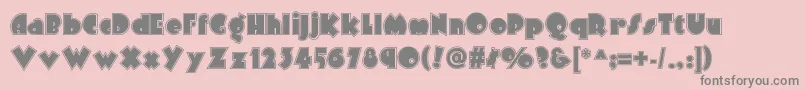 フォントArbuckleinlinenf – ピンクの背景に灰色の文字