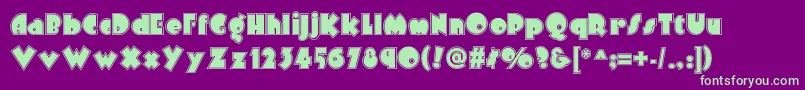 Arbuckleinlinenf Font – Green Fonts on Purple Background