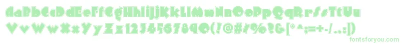 Arbuckleinlinenf Font – Green Fonts on White Background