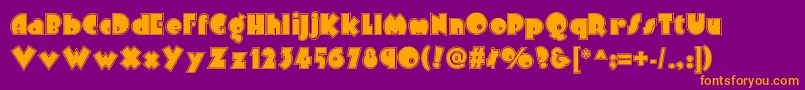 Arbuckleinlinenf Font – Orange Fonts on Purple Background