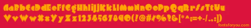 Arbuckleinlinenf Font – Orange Fonts on Red Background