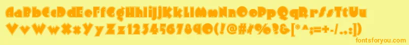 Arbuckleinlinenf Font – Orange Fonts on Yellow Background
