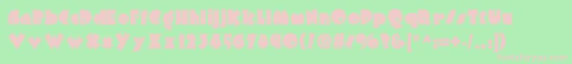 Arbuckleinlinenf Font – Pink Fonts on Green Background