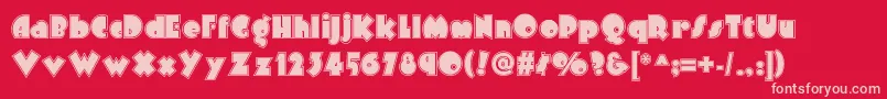 Arbuckleinlinenf Font – Pink Fonts on Red Background