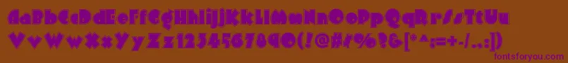 Arbuckleinlinenf Font – Purple Fonts on Brown Background