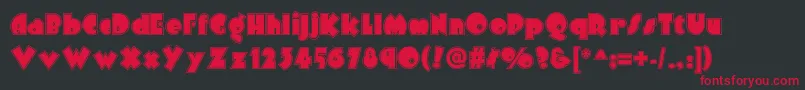 Arbuckleinlinenf Font – Red Fonts on Black Background