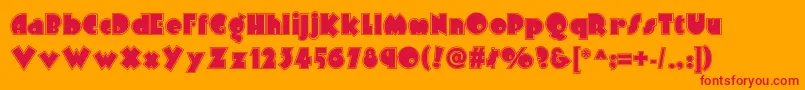 Arbuckleinlinenf Font – Red Fonts on Orange Background