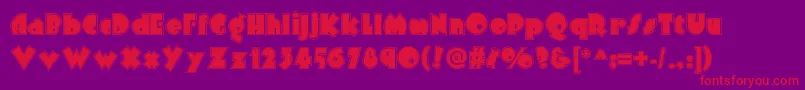 Arbuckleinlinenf Font – Red Fonts on Purple Background