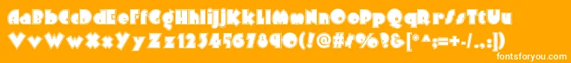 Arbuckleinlinenf Font – White Fonts on Orange Background