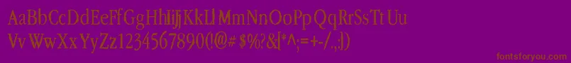 LeffertsCorners2 Font – Brown Fonts on Purple Background