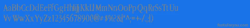 フォントLeffertsCorners2 – 青い背景に灰色の文字